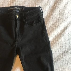 Black American Eagle Stretch High-Rise Jeggings